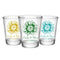 CUSTOMIZABLE - 1.75oz Clear Wedding Shot Glass - Sunflower