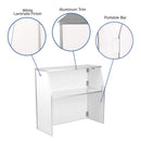 Portable Bar - 4 ft. White Laminate