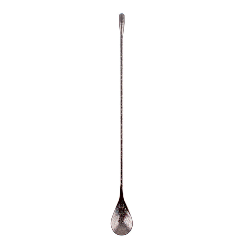 BarConic® Teardrop Bar Spoon - Floral Etched - ( Color Options )