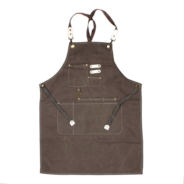 BarConic® Dark Grey Canvas Apron w/ Adjustable Straps