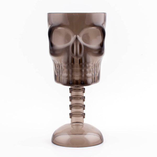 BarConic® Plastic Stemmed Skull Cup - 12 ounce - Smoke