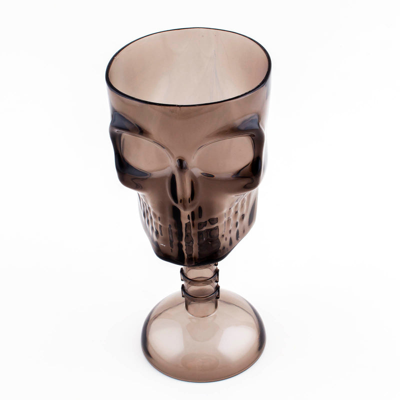 BarConic® Plastic Stemmed Skull Cup - 12 ounce - Smoke