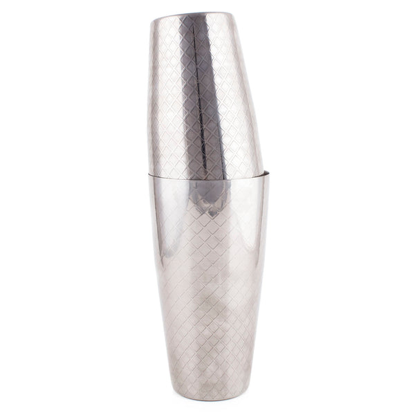 Stainless Steel - BarConic® 2 Piece Diamond Shaker Set -  18 & 28 ounce