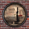 Whiskey Wood Barrel Top Clock – Free Wine Tasting