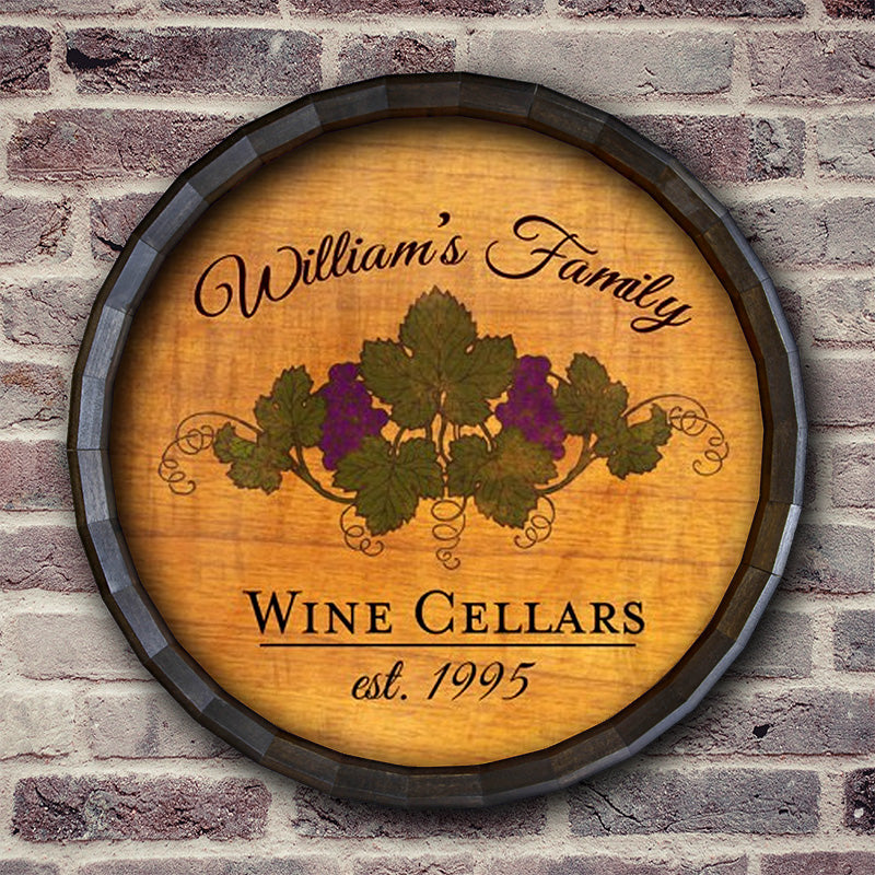 Barrel Top Tavern Sign - Wine Cellar