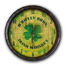 Custom Wood Barrel Top Clock – Irish Whiskey