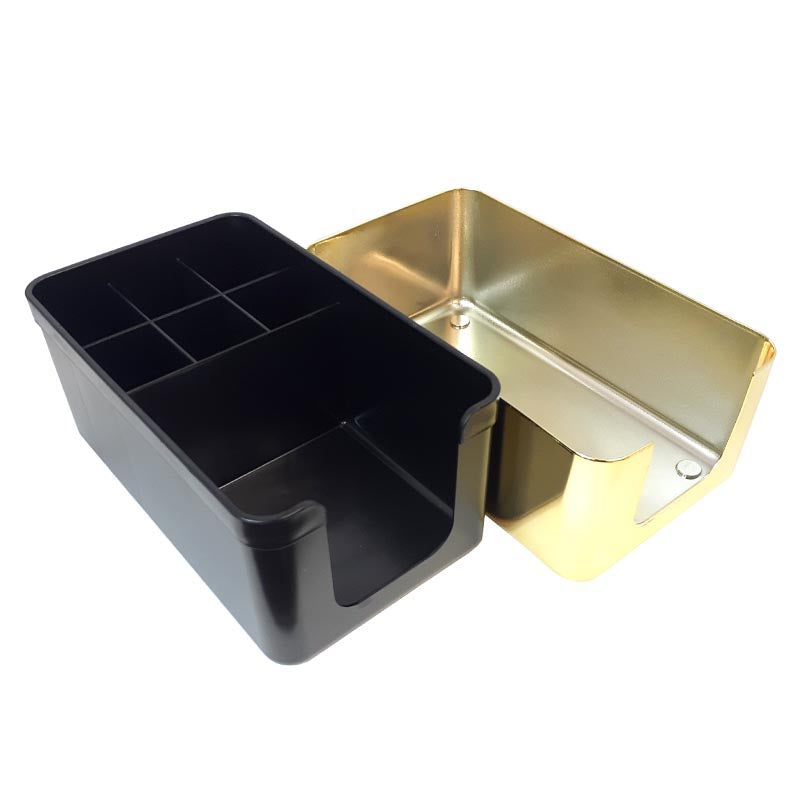 2 Piece Napkin Caddy Gold