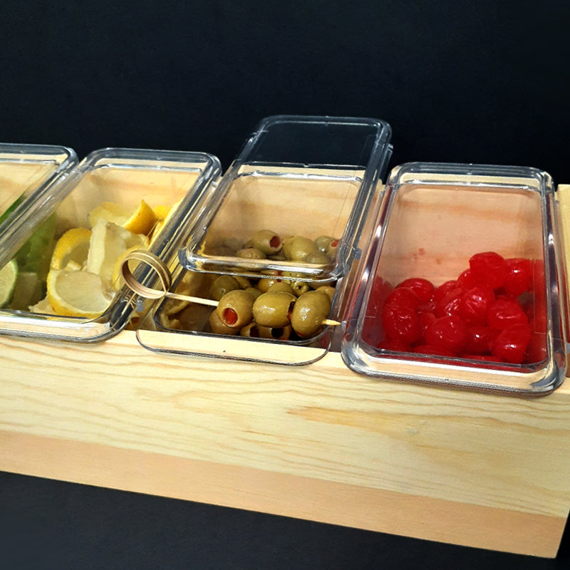 BarConic® Natural Wood Condiment Holders 