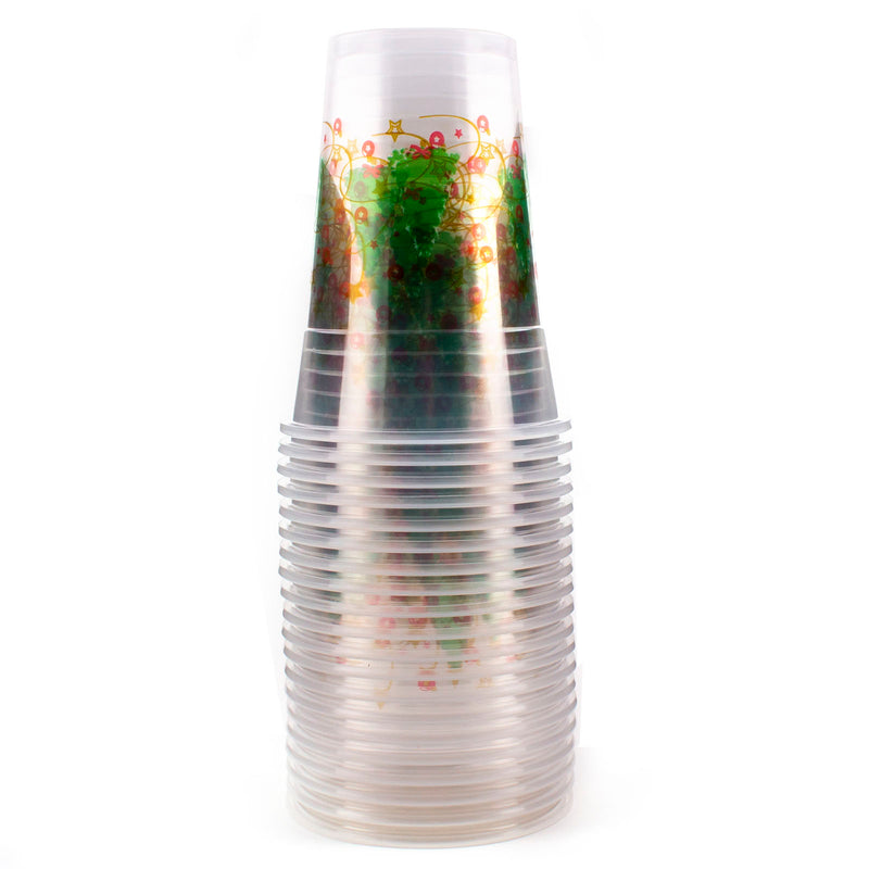 20 ct Christmas Tree Plastic Cups - 16 ounce