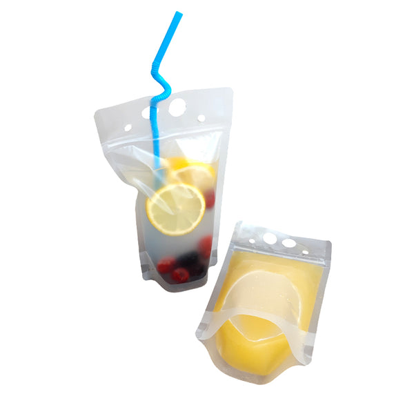 Frosted To Go Drink Pouch w/straw - 17oz