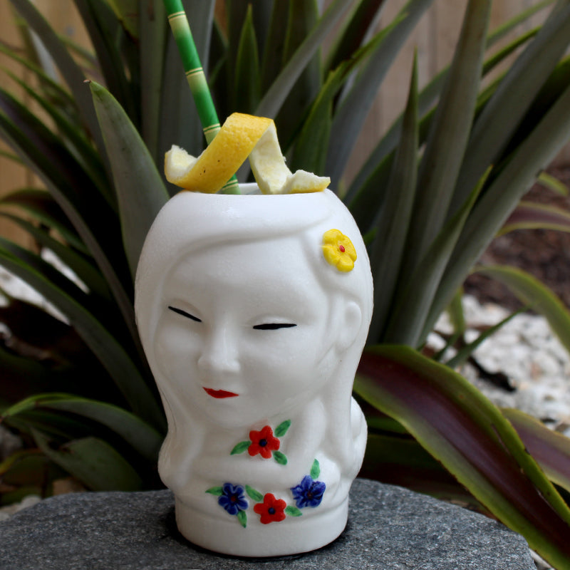 BARCONIC® TIKI DRINKWARE - CERAMIC HULA GIRL MUG - 9 OUNCE