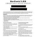 BarConic® LED Liquor Bottle Display Shelf - Low Profile - 1 Step - Diamond Plate Print - Several Lengths