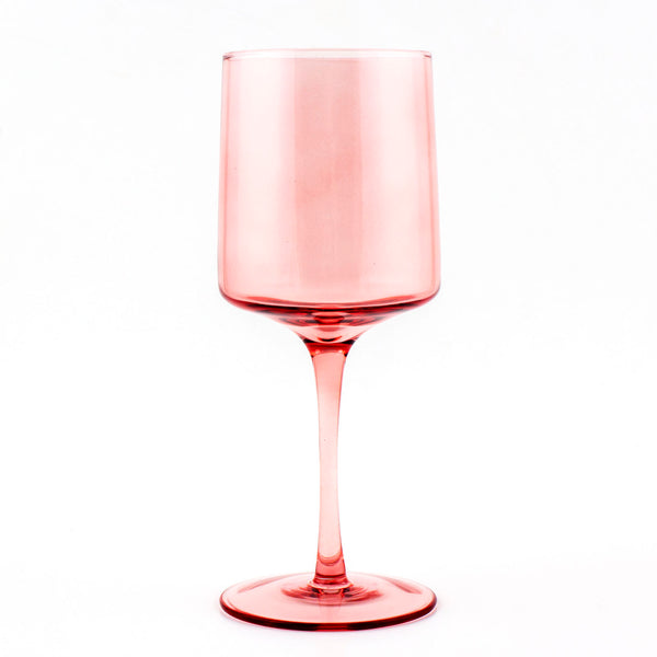 13.5 ounce - Mid Century Wine Glass - Blush