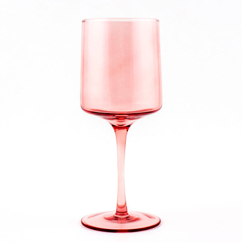 13.5 ounce - Mid Century Wine Glass - Blush