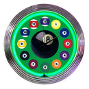 Billiard Ball Neon Clock - 15" Diameter