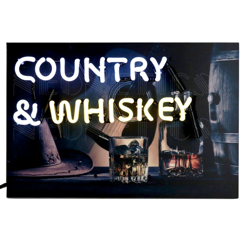 Country & Whiskey Neon Sign