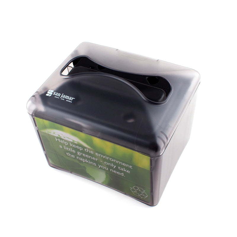 Venue Tabletop Interfold Napkin Dispenser - San Jamar - Black Pearl