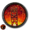 Tiki Hot Lava Wood Barrel Top Sign/Clock