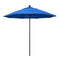 California Umbrella 9' Pole Push Lift SUNBRELLA With Bronze Aluminum Pole - Royal Blue Fabric