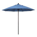 California Umbrella 9' Pole Push Lift SUNBRELLA With Bronze Aluminum Pole - Frost Blue Fabric