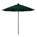 California Umbrella 9' Pole Push Lift SUNBRELLA With Bronze Aluminum Pole - Hunter Green Fabric