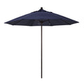 California Umbrella 9' Pole Push Lift SUNBRELLA With Bronze Aluminum Pole - Navy Fabric