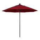 California Umbrella 9' Pole Push Lift SUNBRELLA With Bronze Aluminum Pole - Red Fabric