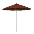 California Umbrella 9' Pole Push Lift SUNBRELLA With Bronze Aluminum Pole - Terracotta Fabric