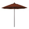 California Umbrella 9' Pole Push Lift SUNBRELLA With Bronze Aluminum Pole - Terracotta Fabric