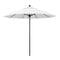 California Umbrella 9' Pole Push Lift SUNBRELLA With Bronze Aluminum Pole - White Fabric