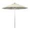 California Umbrella 9' Pole Push Lift SUNBRELLA With Silver Anodized Aluminum Pole - Beige Fabric