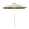 California Umbrella 9' Pole Push Lift SUNBRELLA With White Aluminum Pole - Antique Beige Fabric