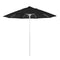 California Umbrella 9' Pole Push Lift SUNBRELLA With White Aluminum Pole - Black Fabric