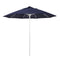 California Umbrella 9' Pole Push Lift SUNBRELLA With White Aluminum Pole - Navy Fabric