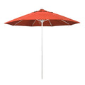 California Umbrella 9' Pole Push Lift SUNBRELLA With White Aluminum Pole - Sunset Fabric