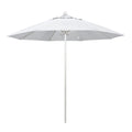 California Umbrella 9' Pole Push Lift SUNBRELLA With White Aluminum Pole - White Fabric