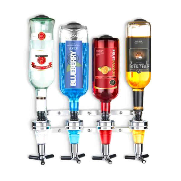 4 Bottle Wall Mounted Liquor Dispenser