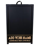 "ADD YOUR NAME" A-Frame Sidewalk Chalkboard Sign – Double Sided - Black Matte Finish