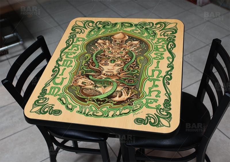 Absinthe 24" x 30" Wooden Table Top - Two Types Available