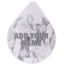 ADD YOUR NAME - Custom Glass Rimmer Lid - White Marble Top