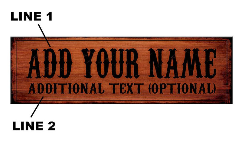 "ADD YOUR NAME" A-Frame Sidewalk Chalkboard Sign – Double Sided - Wood Finish Options - Design 2