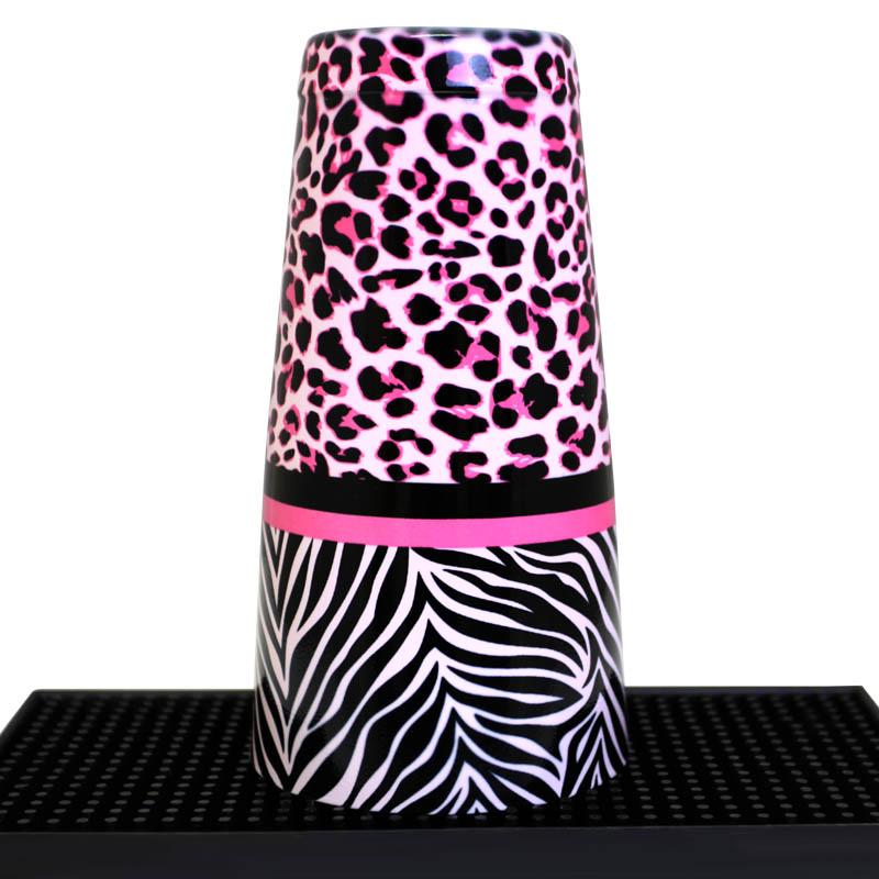 Cocktail Shaker Tin - Printed Designer Series - 28oz weighted - Girly Animal Print