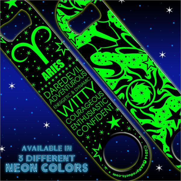 Kolorcoat™ Zodiac Speed Bottle Opener - ARIES - GREEN