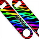 "ADD YOUR NAME" SPEED Bottle Opener – Zebra Patterns – Several Color Options - Rainbow