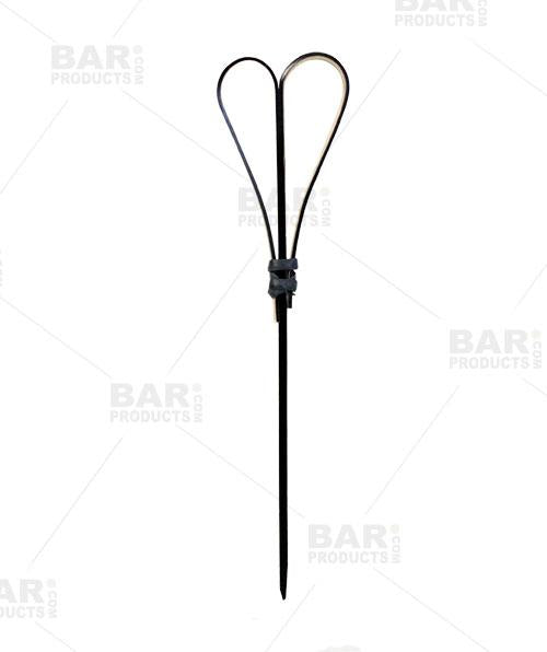 Heart Bamboo Cocktail Picks - 100 Pack - Black