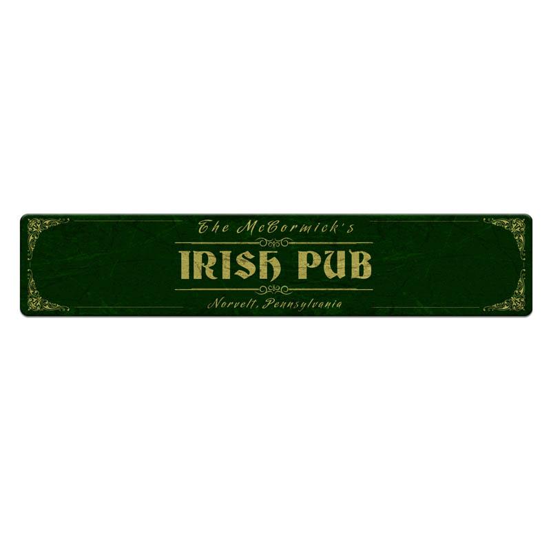 Customizable Printed Bar Mat - Irish Pub - 20" x 4"