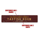 Customizable Printed Bar Mat - Tasting Room - 20" x 4"