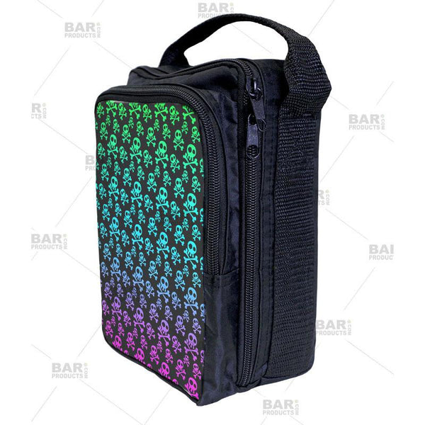 cute girly skull pattern bartending tool tote bag for bartenders.