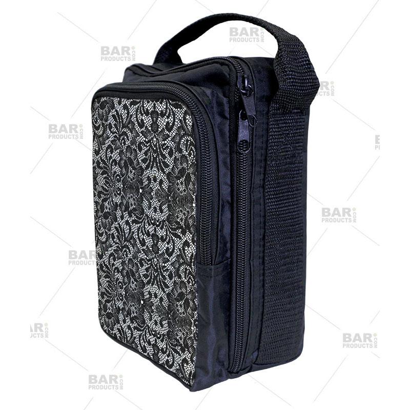 Bartender Tote Bag - Black and White Lace Design