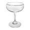 BarConic® Glassware - Silver Rimmed Coupe Cocktail Glass - 7 oz